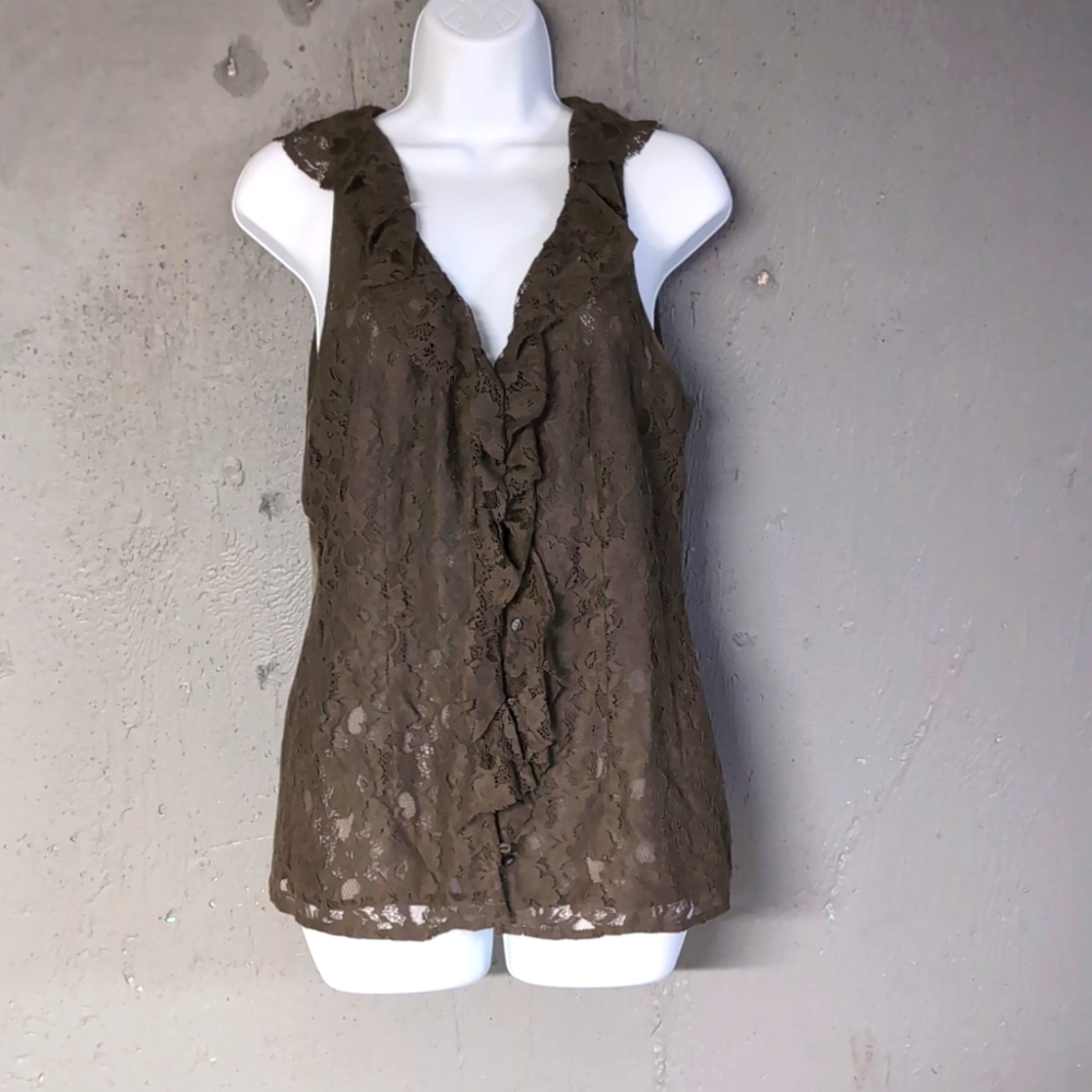 Banana Republic 10 green lace vest